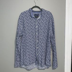 Blue floral dress shirt